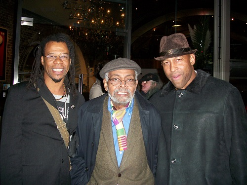 Ronnie McGrath with poets, the late Amiri Baraka, and one of New Orleans' finest, Chuck Perkins.